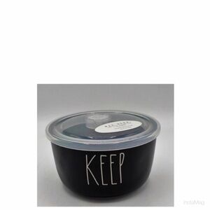 NEW Rae Dunn Black Keep Food Storage Container with Vented Lid